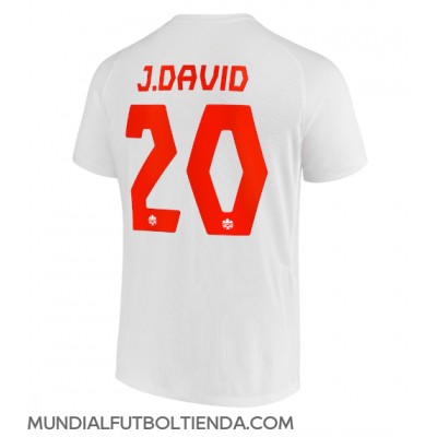 Camiseta Canadá Jonathan David #20 Segunda Equipación Replica Mundial 2022 mangas cortas